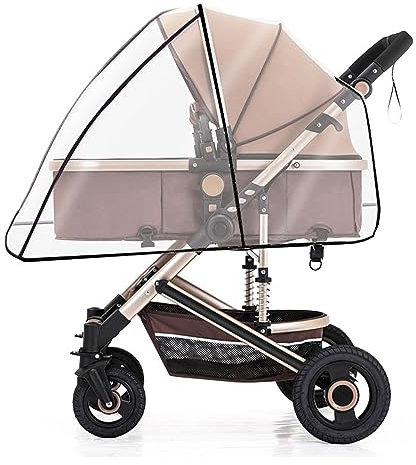 SKHAOVS Habillage Pluie pour Poussette Housse Housse de Pluie Universelle pour Poussette, Housse Universelle Tout type poussettes Habillage Protection Contre Pluie et Vent Imperméable (Transparent)