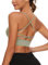 Sykooria Sport BH Damen Gepolstert Bustier Damen BH ohne Buegel Spaghettiträger Cross Back Design Push up BH Sport Bra Top für Yoga Fitness, 295-1pc (Grün), M