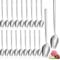 FillTouch 20 Pcs Stainless Steel Sporks Salad Forks 7.4 Inches Long Handle Dessert Ice Cream Spoons Fork Reusable Fruit Appetizer Forks for Everyday Use, Back to School Lunch Supplies Camping Hiking