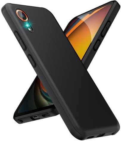 SineOrdo Handyhülle für Samsung Galaxy Xcover 7 Hülle, Schutzhülle Samsung Galaxy Xcover7 Ultra Dünn Hüllen Silikon TPU Sturzfest Weiches Case Matte - Schwarz