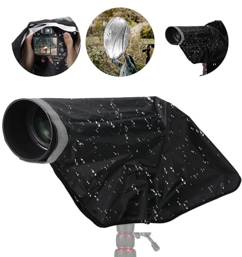 NEEWER 2-in-1 Kamera-Regenschutz und Reflektor, L, groß, langlebig, Nylon, wasserdicht, Regenmantel für Canon Sony Nikon Fujifilm DSLR spiegellose Kamera und Objektiv bis 600 mm, mit