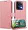 UITUIM Cover per Xiaomi Redmi Note 13 Pro 5G (Non per 4G) Cover Custodia a Libro Portafoglio in Pelle con Vetro Temperato Pellicola Cover Porta Carte Flip Case Custodia per Redmi Note 13 Pro 5G,Rosa