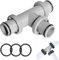 Connettore Tubo Piscina, 1,5'' a 1,5'' T-Tipo Adattatore Tubo Piscina con O-Ring a Prova di Perdite Raccordo a T Piscina per Filtrare Le Pompe, Piscine sopra Il Suolo