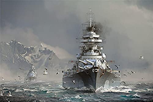 IGHSNZUH 1000-Teiliges Puzzle, Bismarck-Kriegsschiffe Auf Dem Meer Für Kinder/Laei610/70 * 50Cm