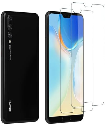 WolfFancy 【2 unidades】 para protector de pantalla Huawei P20 Pro, cristal blindado, irrompible, libre de arañazos, protector de pantalla para Huawei P20 Pro, sin burbujas, cristal protector de