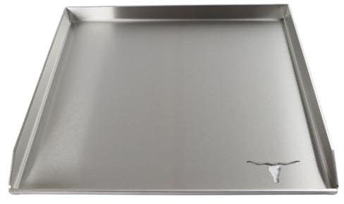 Plancha en acier inoxydable - Plaque de cuisson - Plaque de cuisson - Plaque à hamburger - Plaque de barbecue en 3 tailles (425 x 470 mm)