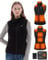Fleece Heizweste Damen mit Powerbank 16000mAh 7.4V, Wärmeweste Damen, Elektrisch Beheizte Weste Damen mit Powerbank für Skifahren, Outdoor Motorrad-XS
