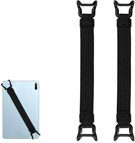 Dokeno Universelles Anti-rutsch Handhalteband Halterung Stütze, Grip Halteband Tablet Handschlaufen Halter, Handschlaufe mit Elastischem Gürtel für Alle 7-11 Tablets und E-Reader, Schwarz