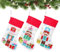 Lot de 3 chaussettes de Noël casse-noisette élastiques pour sapin de Noël