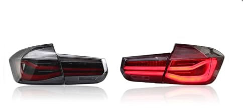 LiuROSE Auto wasserdichte Rückleuchten für BMW 3 Series F30 F35 F80 320i 328i 328D 335i 6th Gen 2013-2018,Auto Innen Rücklicht Parkplatz Bremse Lampe Signal Lampe Ersetzen Zubehör,Clear