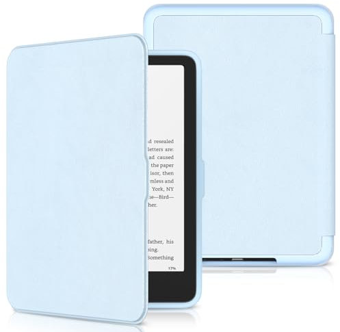 All-new Kindle Paperwhite 2024 Case 7'' 12th Gen/Kindle Paperwhite Signature Edition/1st Gen Kindle Colorsoft Signature Edition, Lightweight PU Leather Cover with Auto Sleep/Wake, Not for Kobo - Blue