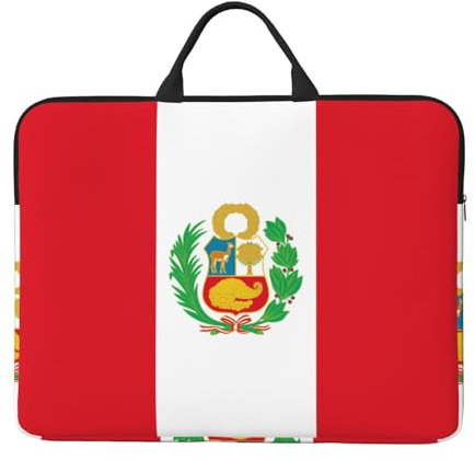 Laptoptasche mit Flagge von Peru, langlebig, stoßfest, tragbare Laptoptasche für 35,6 cm (14 Zoll) Laptops