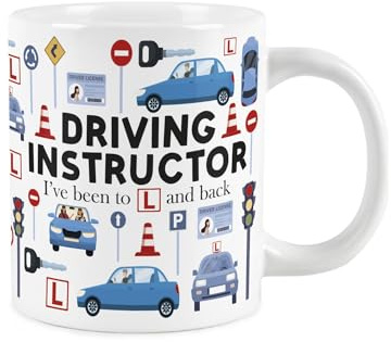 Purely Home Novelty Driving Instructor Mug - Extra Large Jumbo Humourous Trades Gifts for Driving Instructors - Ceramic Large Tea/Coffee Cup
