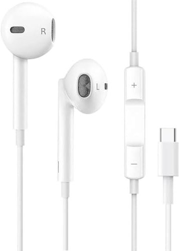 Écouteur USB C,Ecouteurs filaire Type C avec microphone Compatible avec iPhone 16, 15 Pro Max Plus,iPad Pro Air,Huawei P60/50/40/30,Samsung Galaxy S23/S22/S21/S20/Ultra,Google Pixel 8/7,Xiaomi,Android