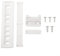 ZMdooreasy 1 rail coulissant blanc pour réfrigérateur intégré