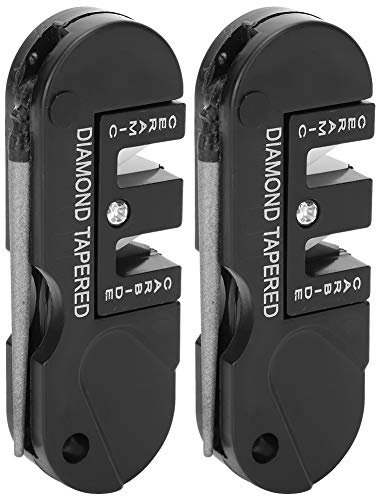Culnflun Knife Sharpener 2pcs, 8 x 3 x 1.5cm Portable Diamond Tapered Rod, Pocket Pal Knife Sharpener, for Camping Hiking Alloy Ceramic Diamond Material