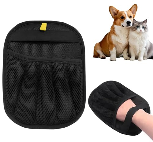 Bcuuozeeing 2025 Upgrade Tierhaarentfernungshandschuh für Katzen & Hunde, Pet Hair Remover Gloves, Fell Magnet Handschuh, Doppelseitige Haustier-Pflegehandschuhe für Hunde und Katzen Fell