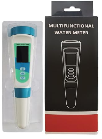 Numérique 4 - In - 1 salinité pour piscine d'aquarium - Testeur de sel EC Kit de température | Outil de test numérique | Appareil de mesure multifonction de qualité de l'eau salée | Réservoirs de