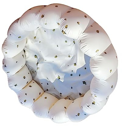 Xiuganpo Piscine à Pétales Gonflable pour Enfants, Piscine à Pétales Pliable et Portable pour Bébés, Matériau PVC Sûr, Idéale pour la Natation d'été (Citron)