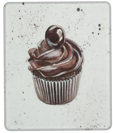 Maus Pad Schokoladen-Cupcake, Aquarell-Schokoladengebäck, Gaming 25X30Cm Glatte Mausmatte Leichtes Mouse Mat Für Spiele Arbeit