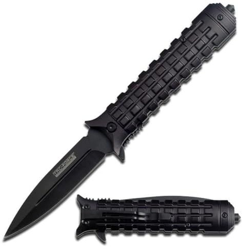 TACForce USA Knife Stiletto Messer Taschenmesser Klappmesser schwarz TF-712BK
