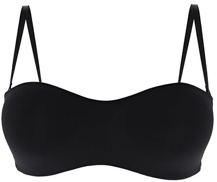 Cotonella, Reggiseno a Fascia Simona in Morbida Microfibra, Imbottito Senza Ferretto e con Spalline Removibili - Art. CD071 - Taglia 4B
