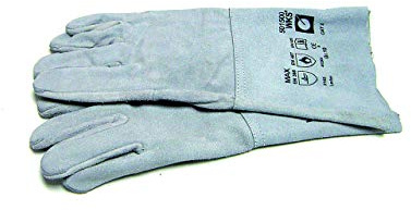 Rothenberger Industrial 1 Paar Schutzhandschuhe | Schutz für die Hände beim Schweißen | Gr. 10 mit Stulpen | hochwertiges Spaltleder | 530216