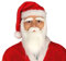Guirca Set Weihnachtsmann Bart für Herren Weihnachten Karneval Fasching weiÃŸ