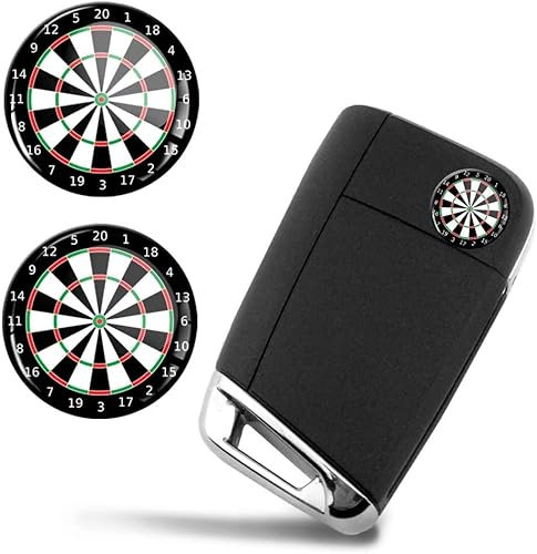 SkinoEu® 2 x Ø14mm Dart Darts Dartscheibe Schlüssel Emblem Aufkleber Stickers Für Fernbedienung Auto Moto Logo Key Badge Tuning KSK 16