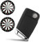 SkinoEu® 2 x Ø14mm Dart Darts Dartscheibe Schlüssel Emblem Aufkleber Stickers Für Fernbedienung Auto Moto Logo Key Badge Tuning KSK 16