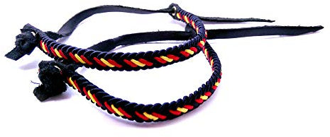 Vendopolis Pack DE 2 Pulseras Pulsera SURFERA DE Cuero E Hilo Trenzada Colores Bandera ESPAÑA 2 Unidades