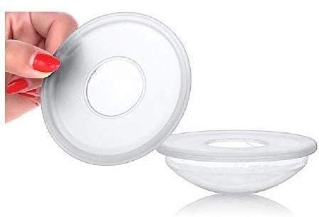 Finever Raccolta di perdite di latte materno per allattamento al seno coppe per capezzoli (2 pezzi)