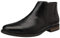 Jamron Uomo Vera Pelle Occidentale Vintage Chelsea Stivali Cerniera Lampo Stivaletti Nero SN01752 EU43