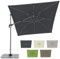 Doppler Sonnenschirm für den Garten 320x240cm Anthrazit I Pendelschirm knickbar, drehbar & neigbar I Gartenschirm mit UV-Schutz 50+ I Kurbelschirm aus Aluminium I regenabweisender Stoff