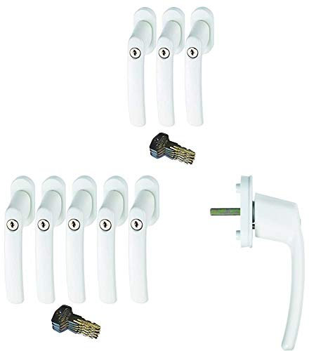 ABUS 54576 FG200 W Triples 9er Set Fenstergriff