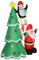 HOMCOM Albero di Natale Gonfiabile Gigante 243cm con Luci a Led e Babbo Natale, Decorazione Natalizia da Esterno Impermeabile