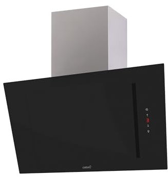 Cata Campana Decorativa de Pared Thalassa 800XGBK/F 6 Niveles de Potencia Panel de Control Táctil con Display Digital Motor Extra Silencioso Iluminación LED Filtro Antivaho Ancho 80 cm Color Negro