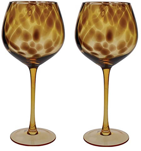 BarCraft Set de 2 Verres à Gin dans Un Coffret Cadeau, Motif Écailles de Tortue, Fabrication Artisanale à la Main, 550 ML