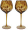 BarCraft Patterned Gin Glasses, Set of 2 with Tortoiseshell Finish in Gift Box, 550ml