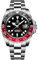 CADISEN Pagani Design Herren Automatik Mechanische Uhr Top Marke Edelstahl Saphirglas Taucheruhr Sport Geschenk Reloj Hombre 1662 GMT, Schwarz Rot, Mechanisch