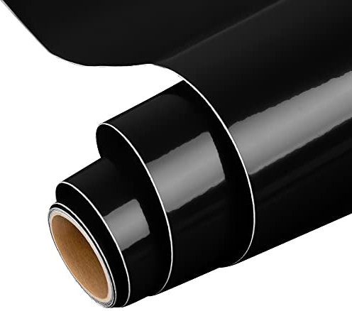 Rouleau de vinyle permanent pour Cricut, Silhouette et Cameo, 30,5 cm x 1,5 m, noir pour tasses, fenêtres, autocollants et autres projets de bricolage
