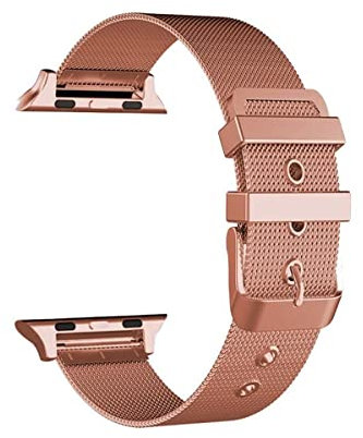 Cool Correa Metálica Rosa Dorado para Apple Watch 38/40mm Series 1/2/3/4/5/SE