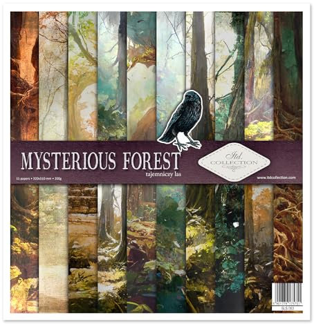 ITD Collection - Decoupage Papier - Decopatch Papier 310 x 320 mm - Scrapbooking - Dekorpapier für DIY Alben Bullet Journals (Mysterious Forest, SLS053)