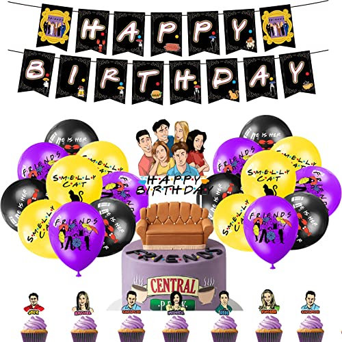 Freunde Geburtstagsdeko Freunde Tv-Show Kindergeburtstag Friends Deko Geburtstag Friends Tv Show Geburtstag Luftballons Freunde Luftballons Deko Friends Kuchen Topper Freunde Geburtstag Girlande