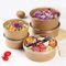 Lot 50 bols à salade à emporter bol carton kraft 1000 ml diamètre 14 cm hauteur 7 cm x 50 pièces + 50 couvercles vente à emporter restauration rapide poke bowl saladier