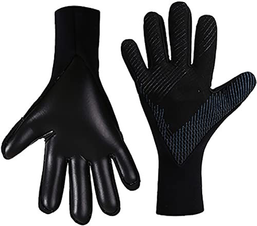 Torwarthandschuhe, Fußball-Torwart-Rutschfeste Handschuhe, Fußballhandschuhe mit Fingerschutz, rutschfestem und Handgelenkschutz, Sportausrüstung für Training und Spiel, Größe 6/7/8/9/10 Size10 black