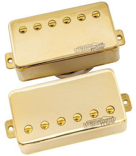 Wilkinson WOCHB Keramik PAF-Stil Humbucker Tonabnehmer Pickups Set für Les Paul SG Style E-Gitarre, Gold