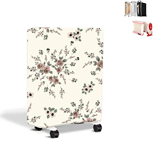 Couvercle Anti-Poussière Radiateur Rempli D'Huile, Résistant aux Rayures et Aux Taches, Motif Floral Vintage Coloré, Appareils Ménagers - Cache Décoratif pour Radiateurs électriques