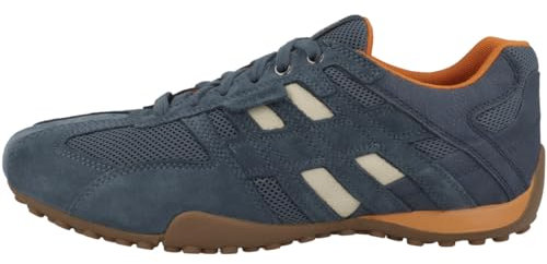 Geox Herren Uomo Snake A Sneaker, AVIO/Taupe, 44 EU