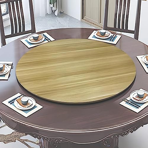 ESOYAWE Rotación De 360 Plato Giratorio De Madera para Mesa De Comedor, Ø 50 60 70 80 90 100 Cm Redondo Lazy Susan Placa Giratoria, Bandeja De Placa Giratoria con Cojinete Silencioso